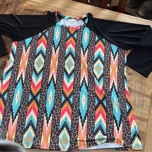 Plus Leo & Aztec Top